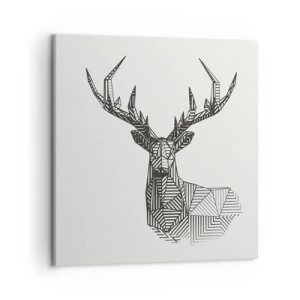 Impression sur toile - Image sur toile - Cerf dans un style cubique - 50x50 cm