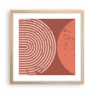 Affiche dans un chêne clair - Poster - Une relation proche - 40x40 cm