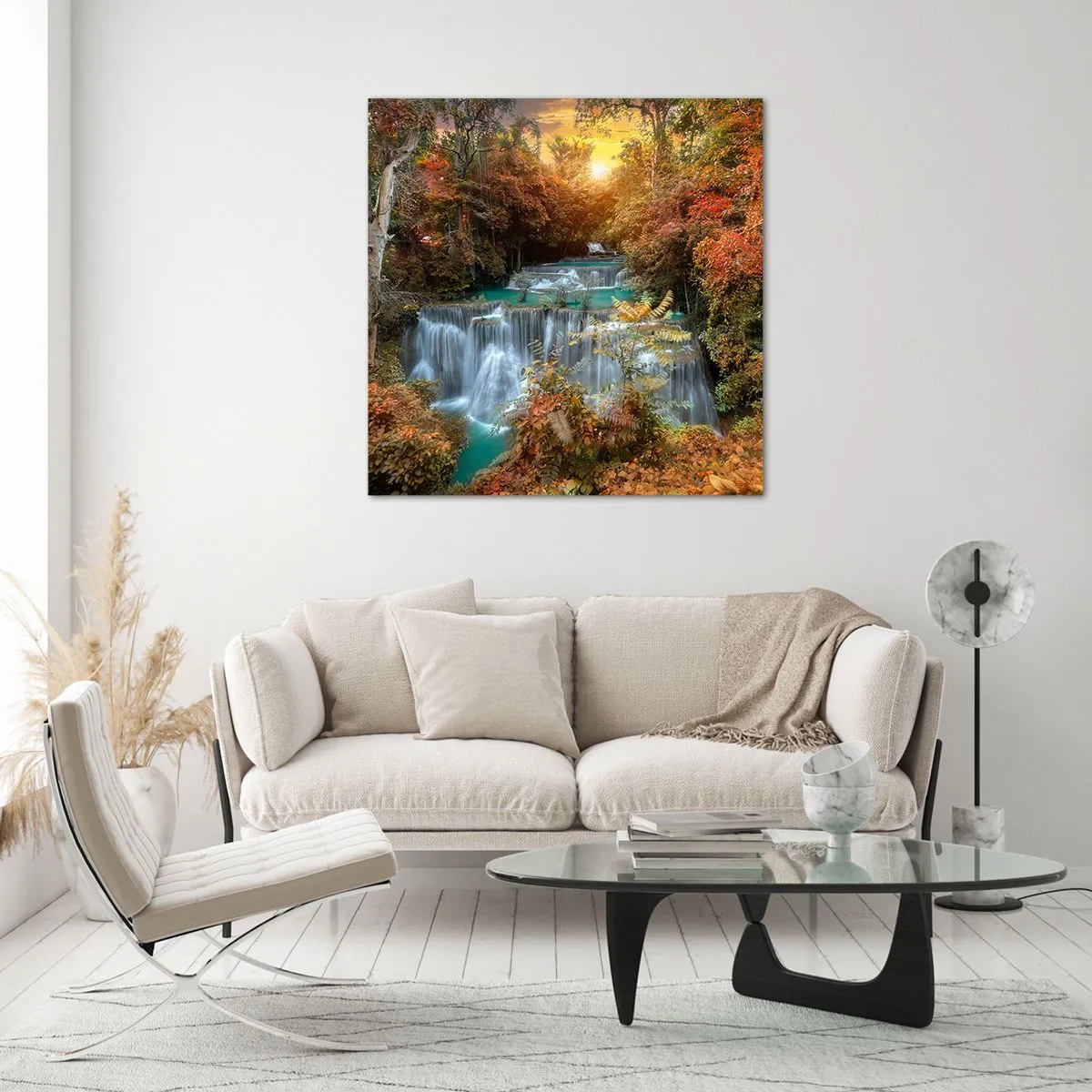 Impression sur verre - Image sur verre - Trésor caché de la forêt - 70x70 cm