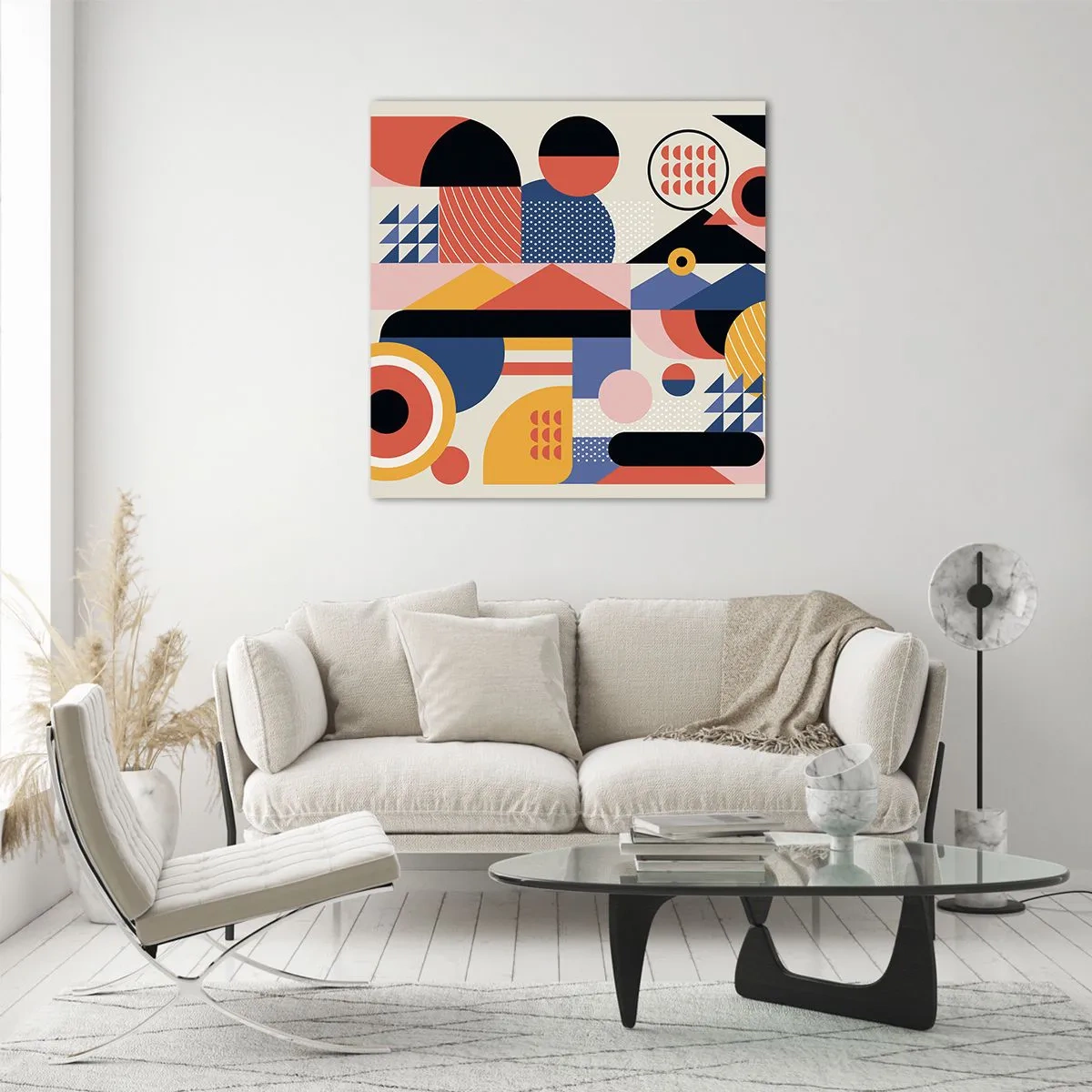 Impression sur verre - Image sur verre - Composition : jouer - 50x50 cm