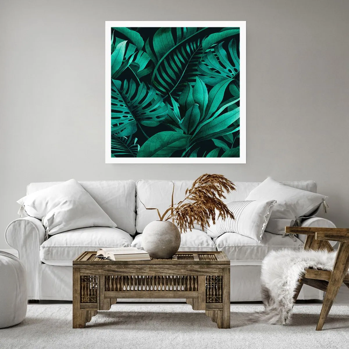 Affiche - Poster - Profondeur du vert tropical - 50x50 cm