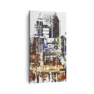 Impression sur toile - Image sur toile - Une ville chatoyante - 45x80 cm