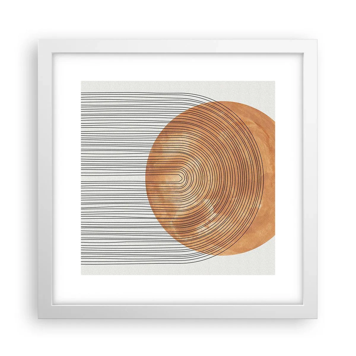 Affiche dans un cadre blanc - Poster - Composition solaire - 30x30 cm