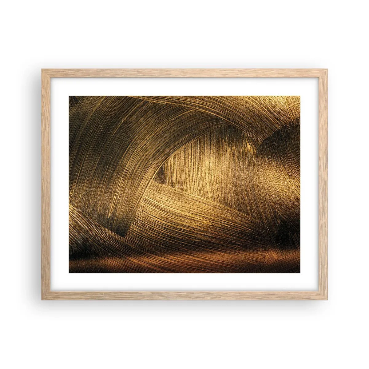 Affiche dans un chêne clair - Poster - Dans un labyrinthe en or - 50x40 cm