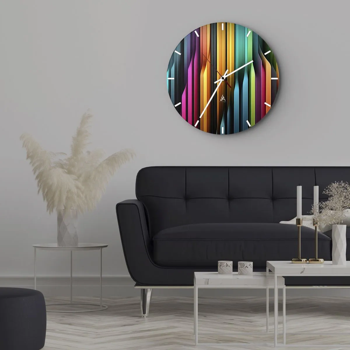 Horloge murale - Pendule murale - Un organe de lumière - 40x40 cm