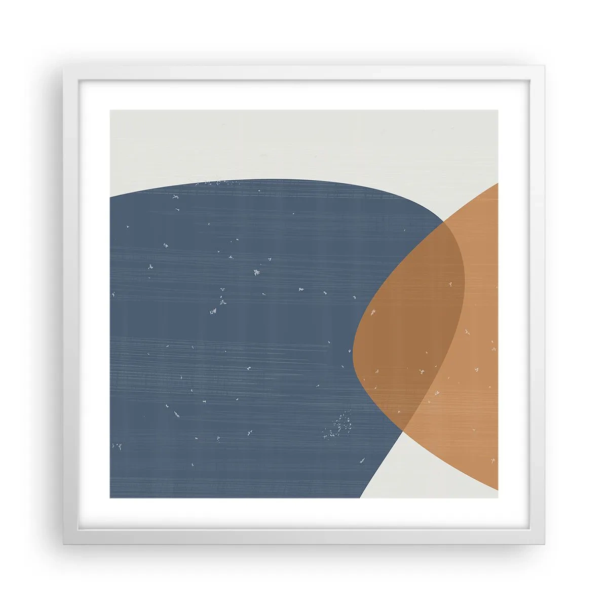 Affiche dans un cadre blanc - Poster - Ovales et influences - 50x50 cm