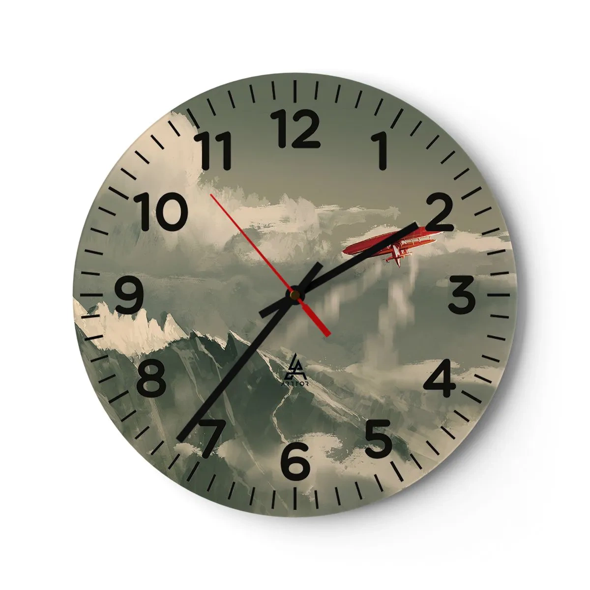 Horloge murale - Pendule murale - Pionnier intrépide - 40x40 cm