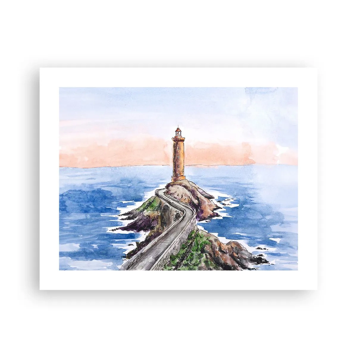 Affiche - Poster - Face à la mer - 50x40 cm