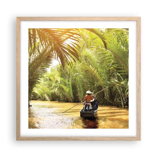 Affiche dans un chêne clair - Poster - Ravin de palmier - 50x50 cm