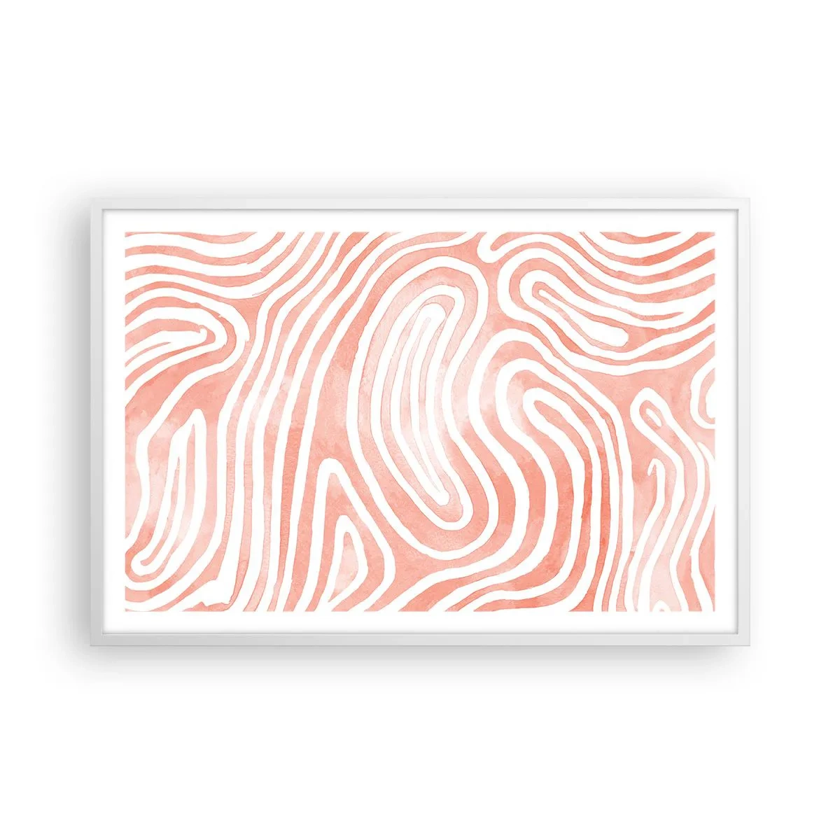 Affiche dans un cadre blanc - Poster - Dans le labyrinthe de corail - 91x61 cm