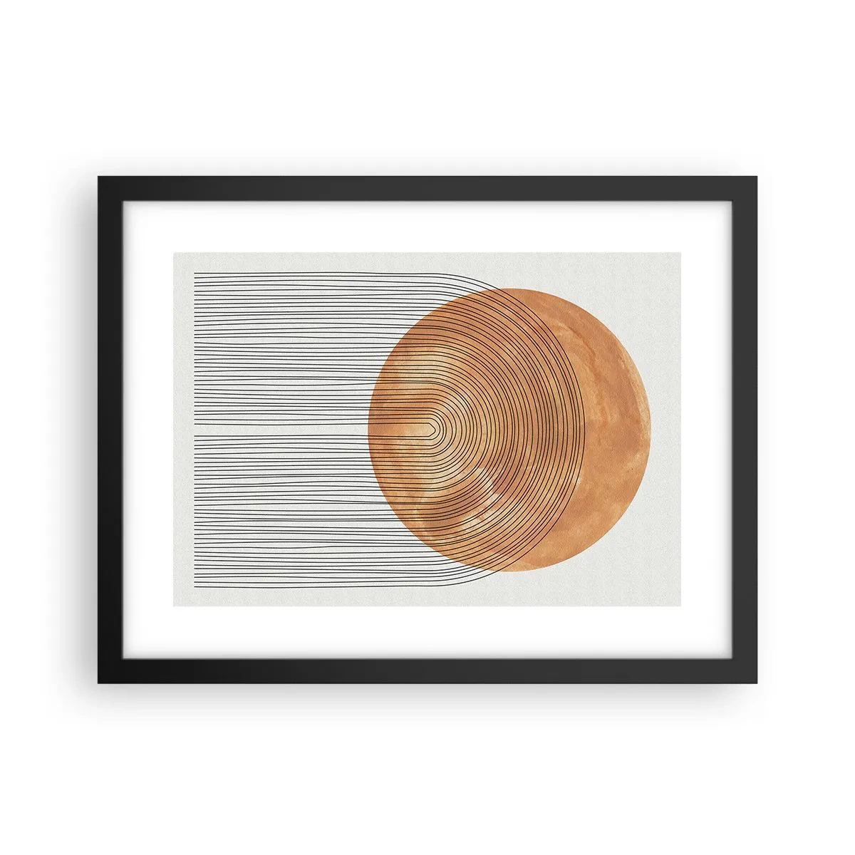 Affiche dans un cadre noir - Poster - Composition solaire - 40x30 cm