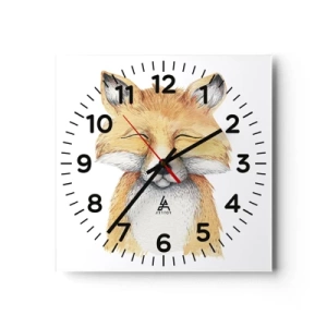 Horloge murale - Pendule murale - Humeurs de renard - 30x30 cm