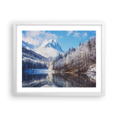 Affiche dans un cadre blanc - Poster - Protecteur de la neige - 50x40 cm