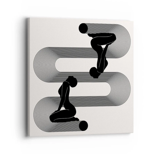 Impression sur toile - Image sur toile - Symétrie sensuelle - 40x40 cm