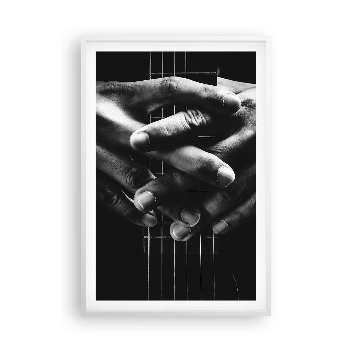 Affiche dans un cadre blanc - Poster - Prière d'artiste - 61x91 cm