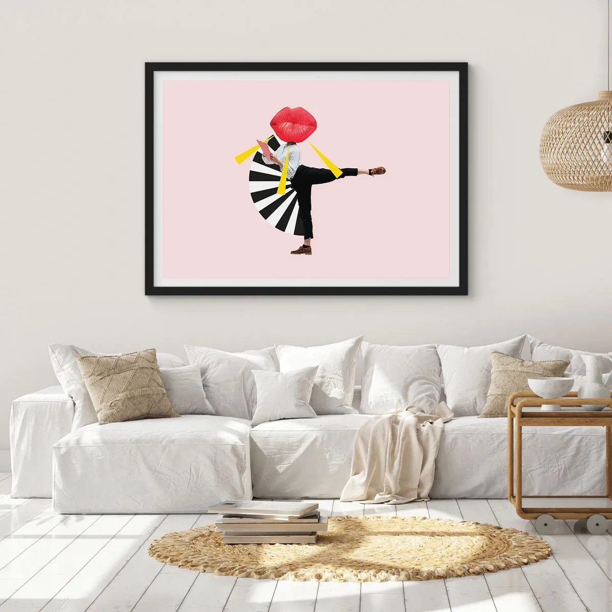 Affiche dans un cadre noir - Poster - Pop-art surréaliste - 50x40 cm