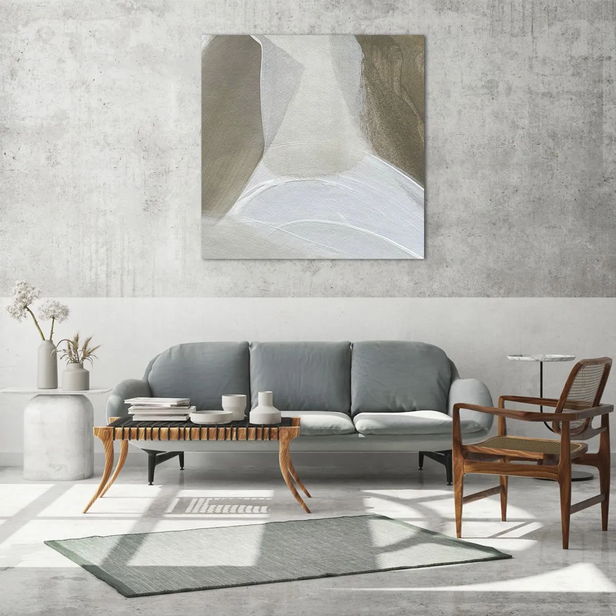 Impression sur verre - Image sur verre - Une vague de blanc - 40x40 cm