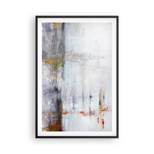 Affiche dans un cadre noir - Poster - Derrière l'air un rideau - 61x91 cm