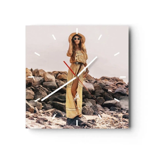 Horloge murale - Pendule murale - La magie des pierres - 40x40 cm