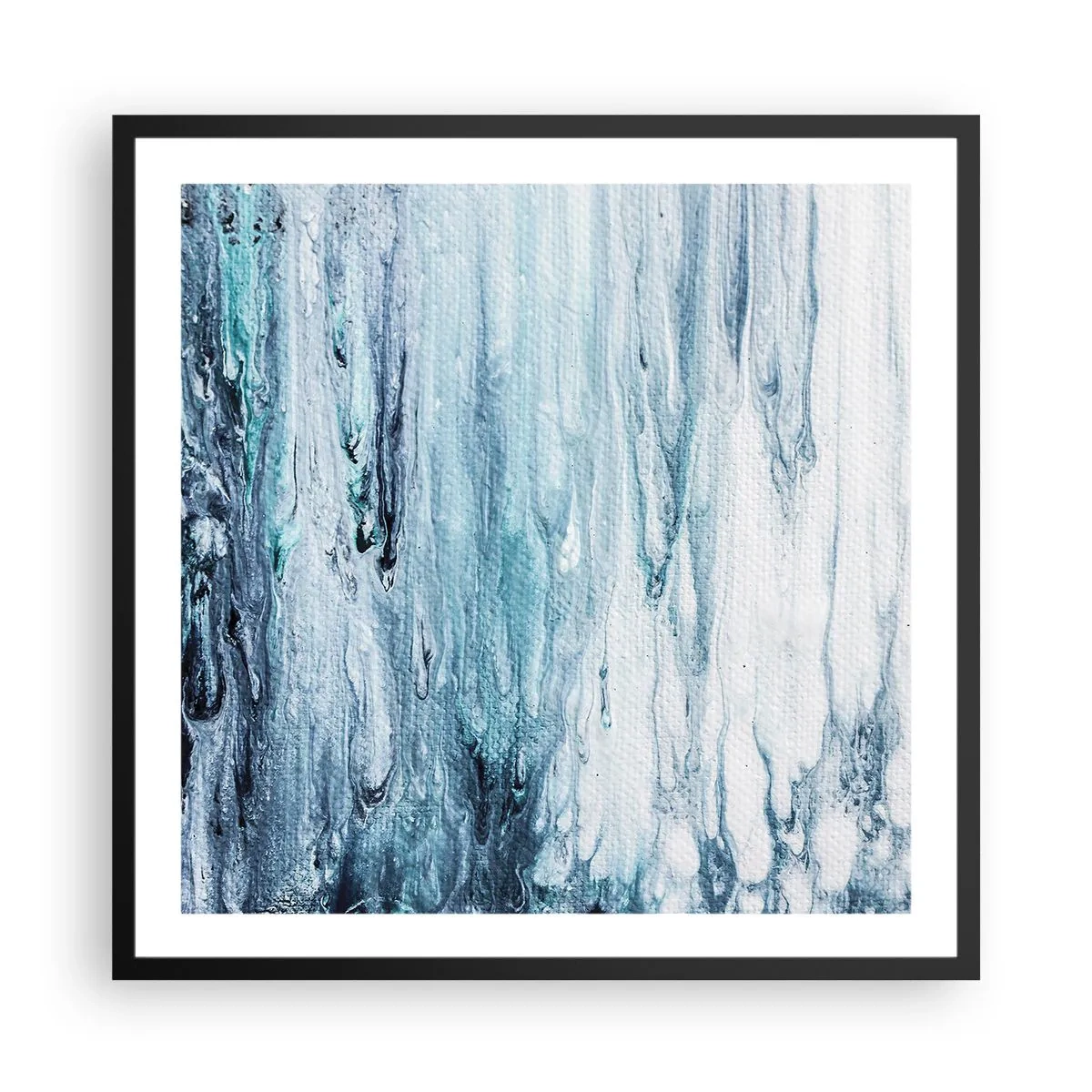 Affiche dans un cadre noir - Poster - Une glace bleue - 60x60 cm