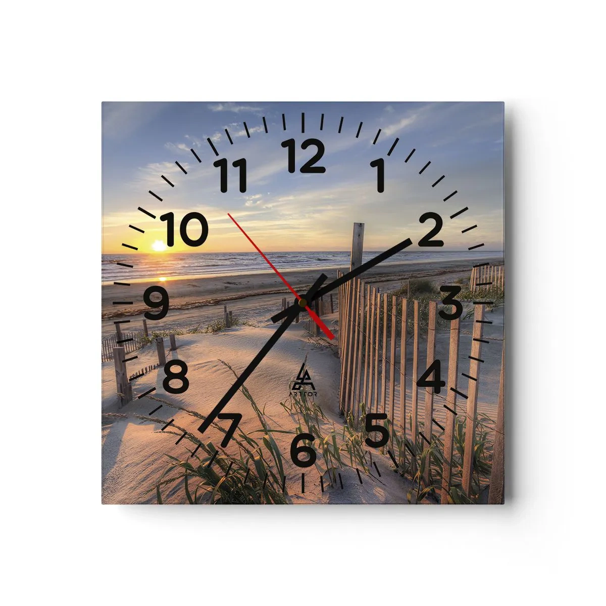 Horloge murale - Pendule murale - Ombre et brillance du vent - 40x40 cm