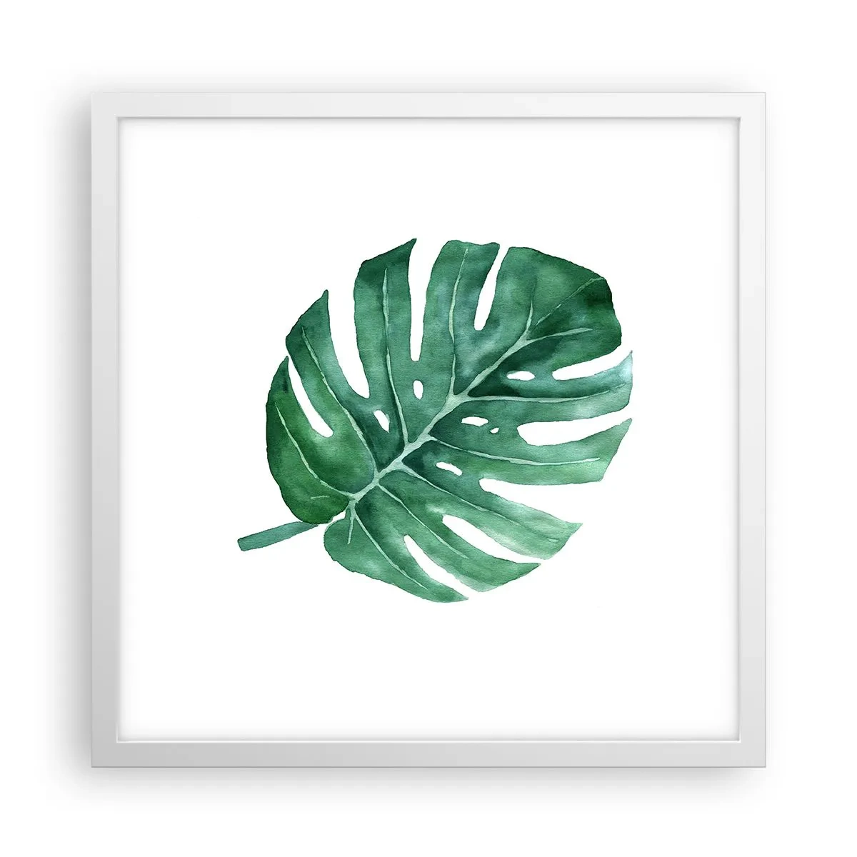 Affiche dans un cadre blanc - Poster - Concept vert - 40x40 cm