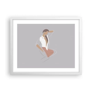 Affiche dans un cadre blanc - Poster - Contour gracieux - 50x40 cm
