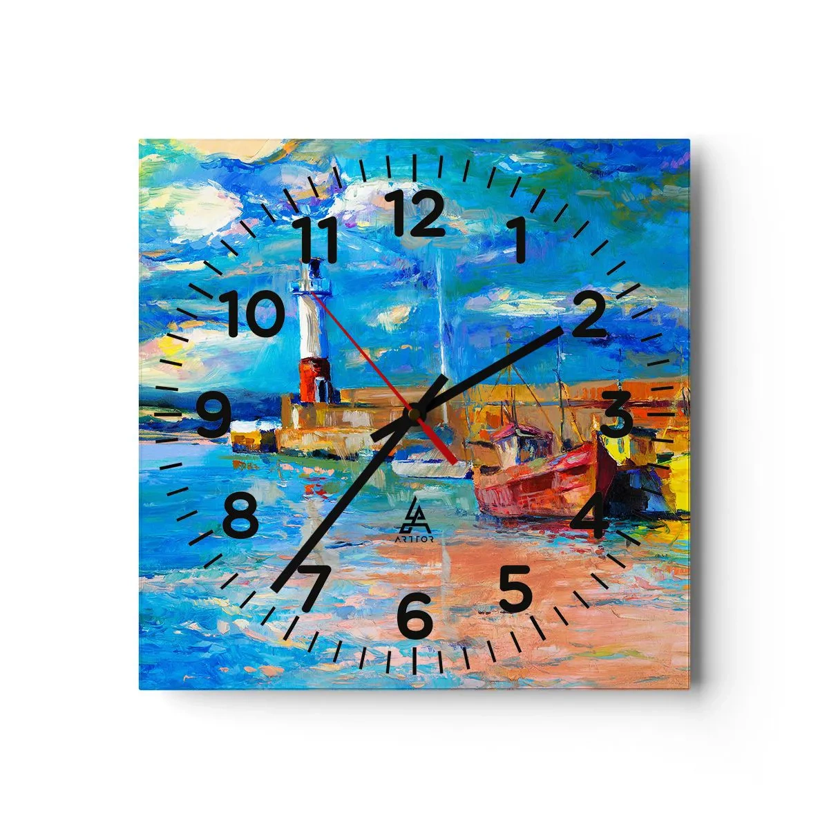 Horloge murale - Pendule murale - Un après-midi dans la baie arc-en-ciel - 30x30 cm