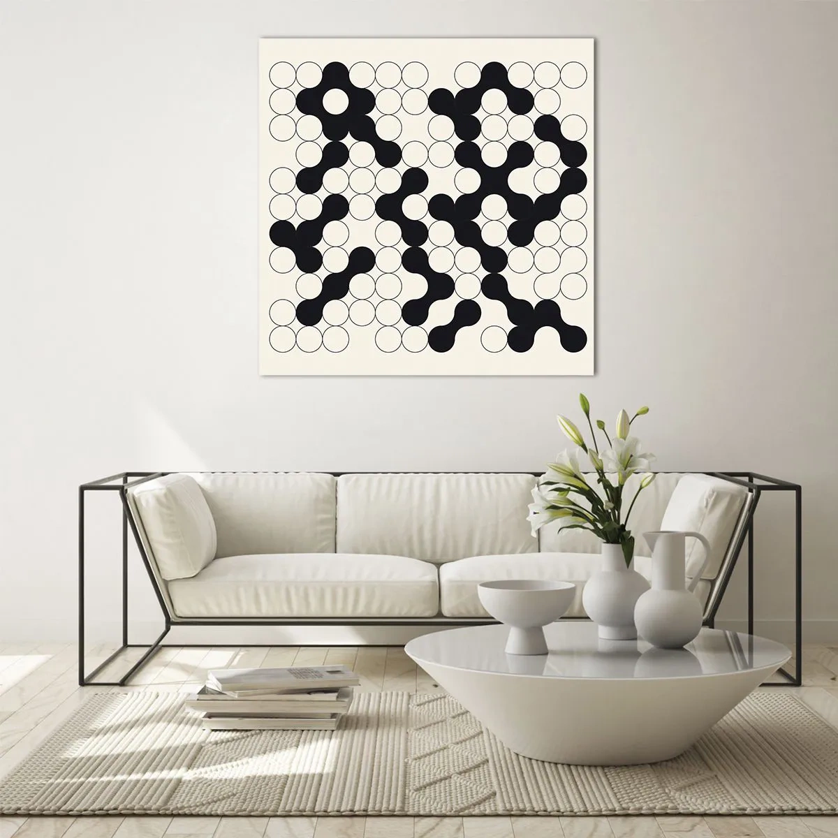 Impression sur verre - Image sur verre - Jeu chinois – variation - 70x70 cm