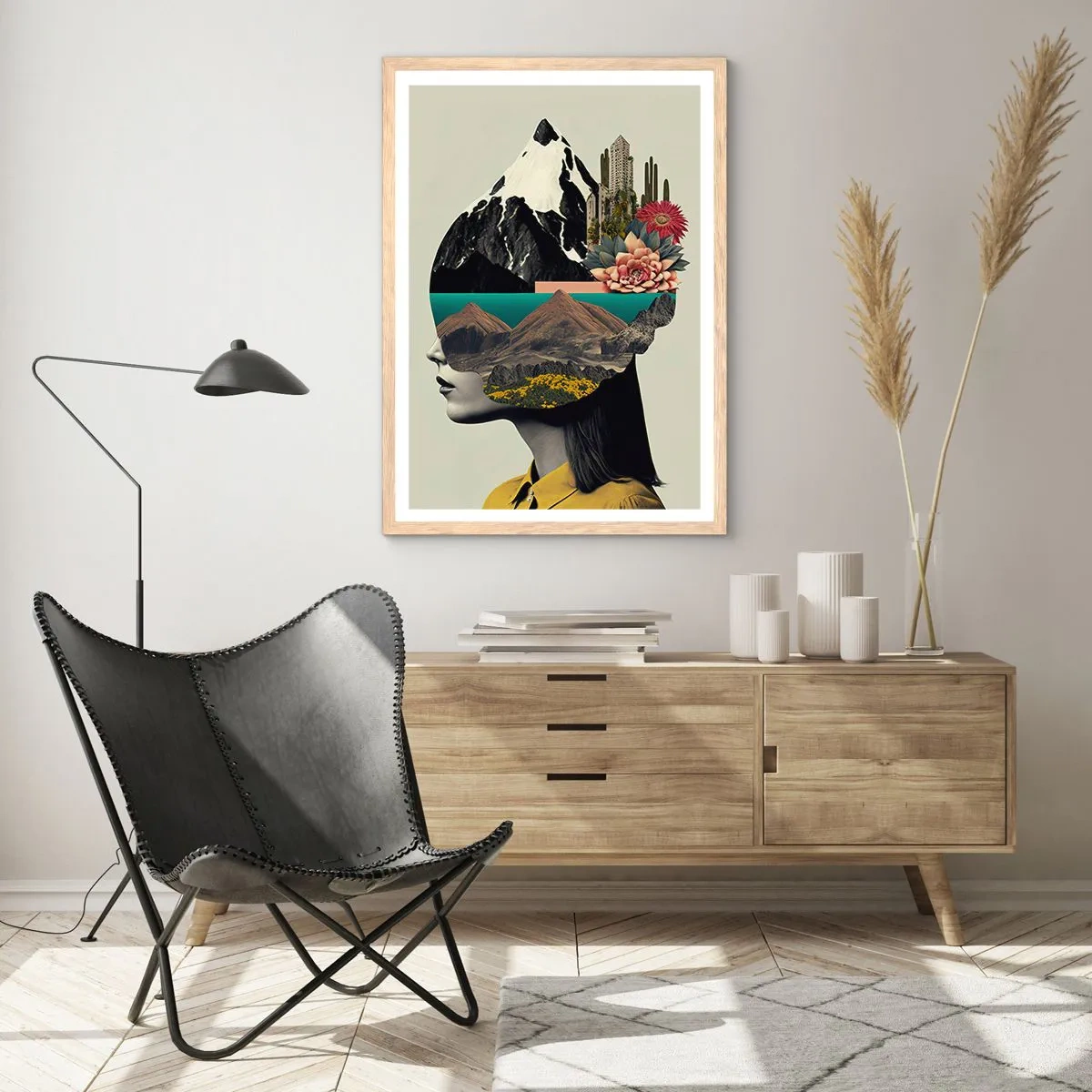 Affiche dans un chêne clair - Poster - La femme – toujours un mystère - 40x50 cm