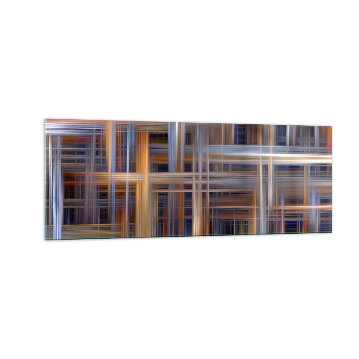 Impression sur verre - Image sur verre - Motifs géométriques abstraits aux couleurs pastel - 140x50cm - Tissé de lumière - Décoration murale moderne pour le salon et la chambre ARTTOR
