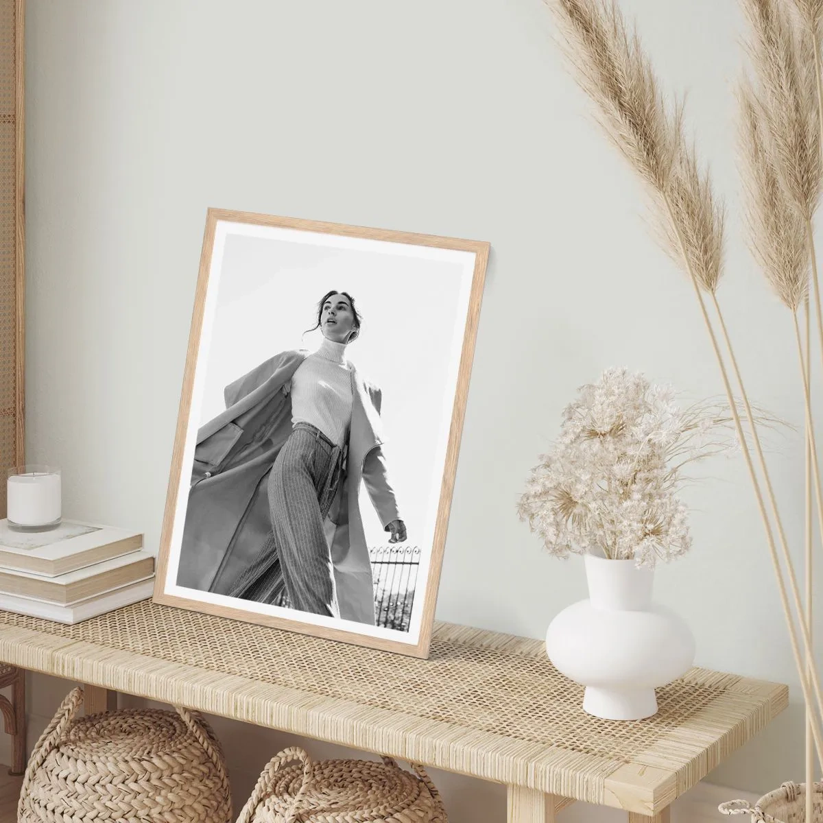 Affiche dans un chêne clair - Poster - Tu viens avec moi? - 50x70 cm