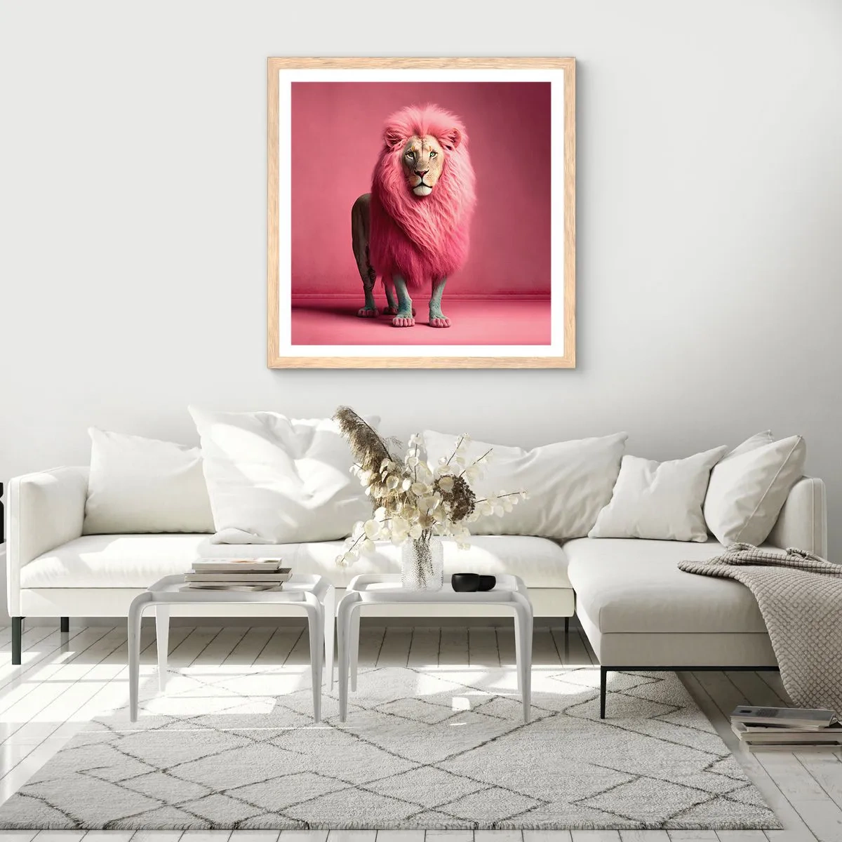 Affiche dans un chêne clair - Poster - Et tu n'as plus peur - 50x50 cm