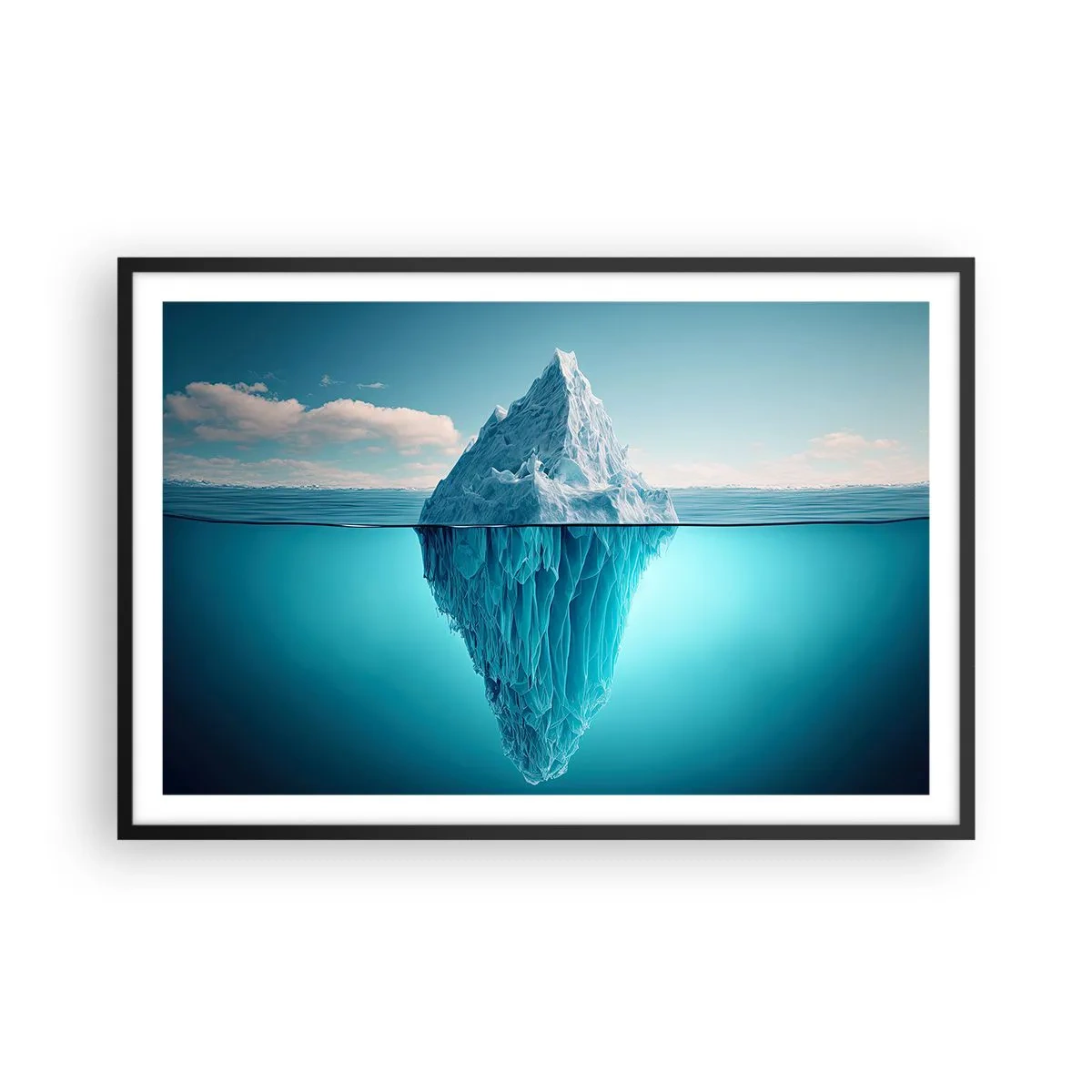 Affiche dans un cadre noir - Poster - Reine de Glace - 91x61 cm