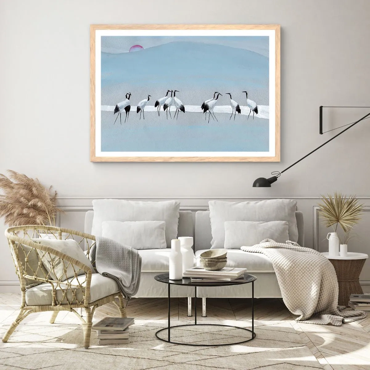 Affiche dans un chêne clair - Poster - Après une chaude journée - 70x50 cm