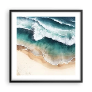 Affiche dans un cadre noir - Poster - La rencontre éternelle - 50x50 cm