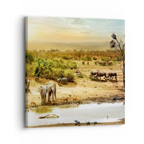 Impression sur toile - Image sur toile - "Et d'Eden coulait une rivière..." - 30x30 cm