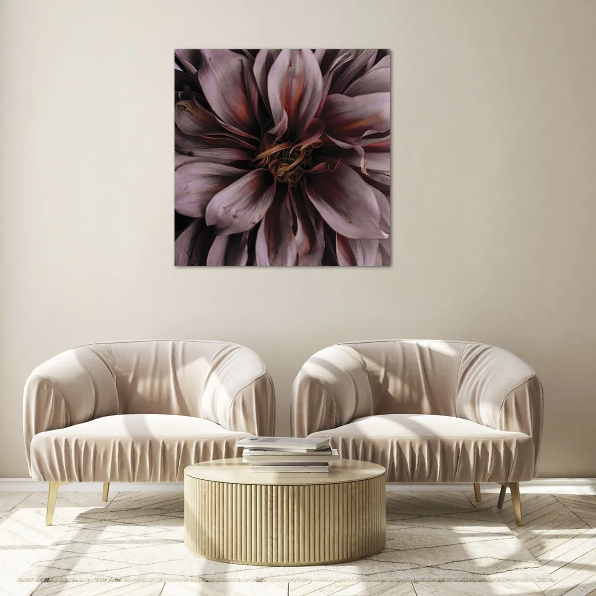 Impression sur verre - Image sur verre - Un coeur fleuri - 70x70 cm