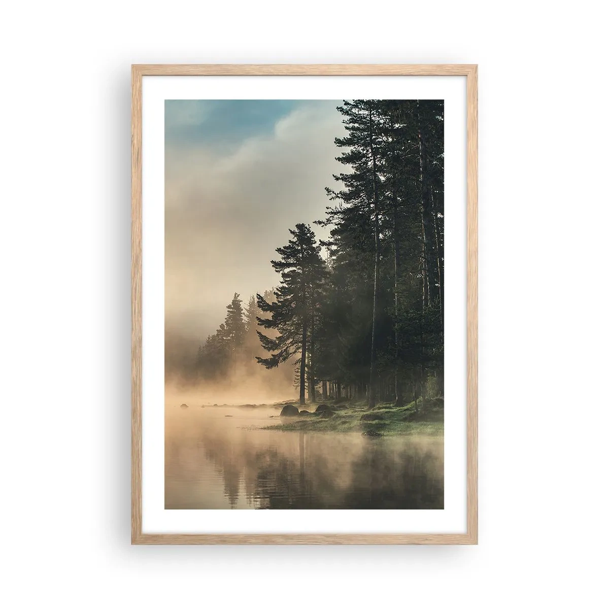 Affiche dans un chêne clair - Poster - Naissance du jour - 50x70 cm