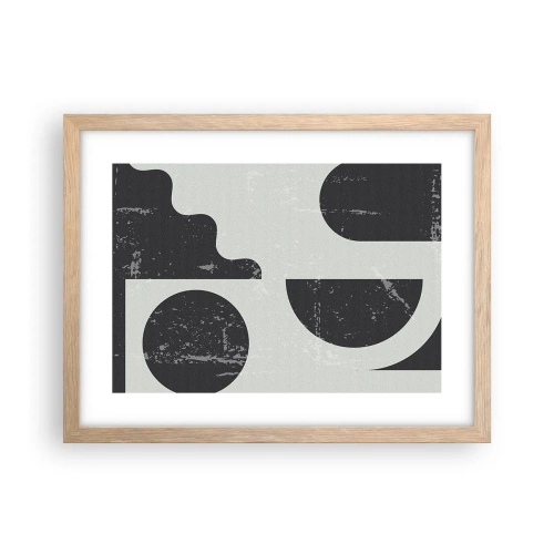 Affiche dans un chêne clair - Poster - Composition dessus et dessous - 40x30 cm