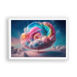 Affiche dans un cadre blanc - Poster - Le rêve d'un parc d'attractions - 100x70 cm