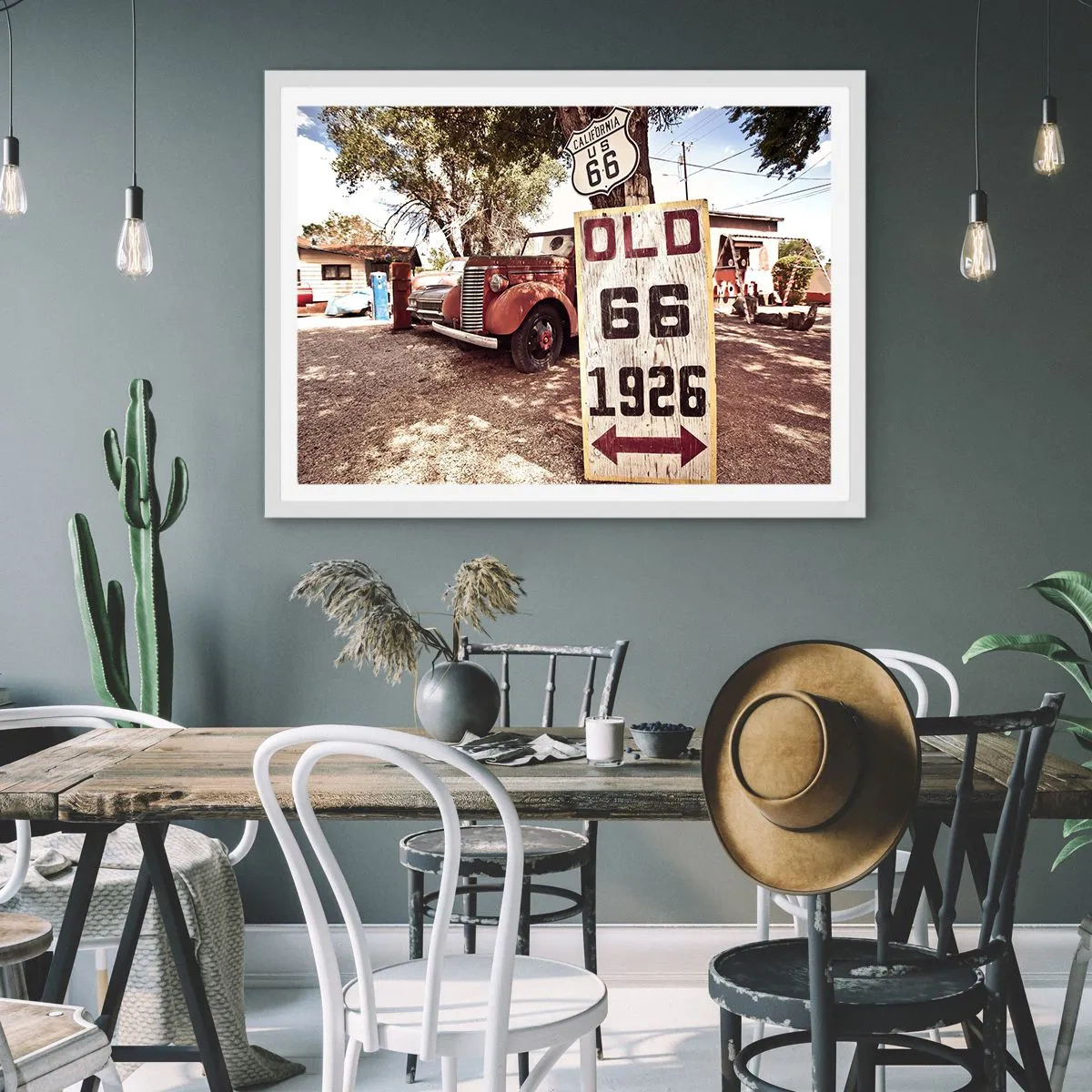 Affiche dans un cadre blanc - Poster - La légende de la province américaine - 100x70 cm