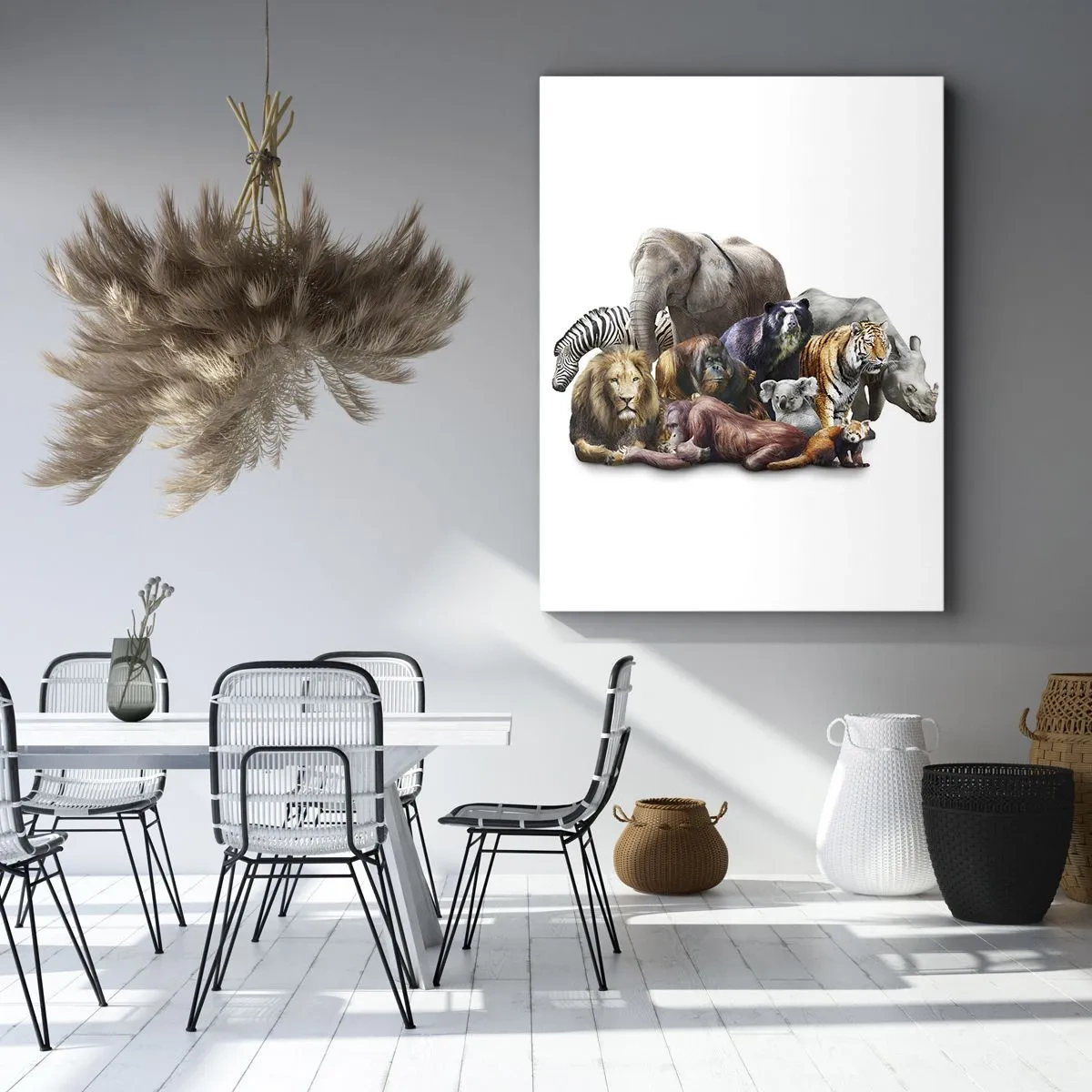 Impression sur toile - Image sur toile - Photographie de famille africaine - 45x80 cm