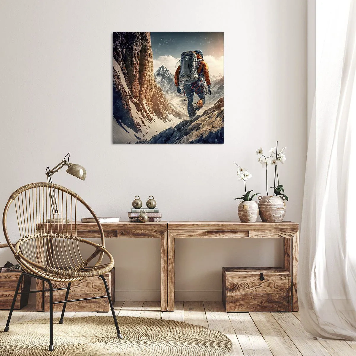 Impression sur toile - Image sur toile - Guerrier solitaire - 40x40 cm