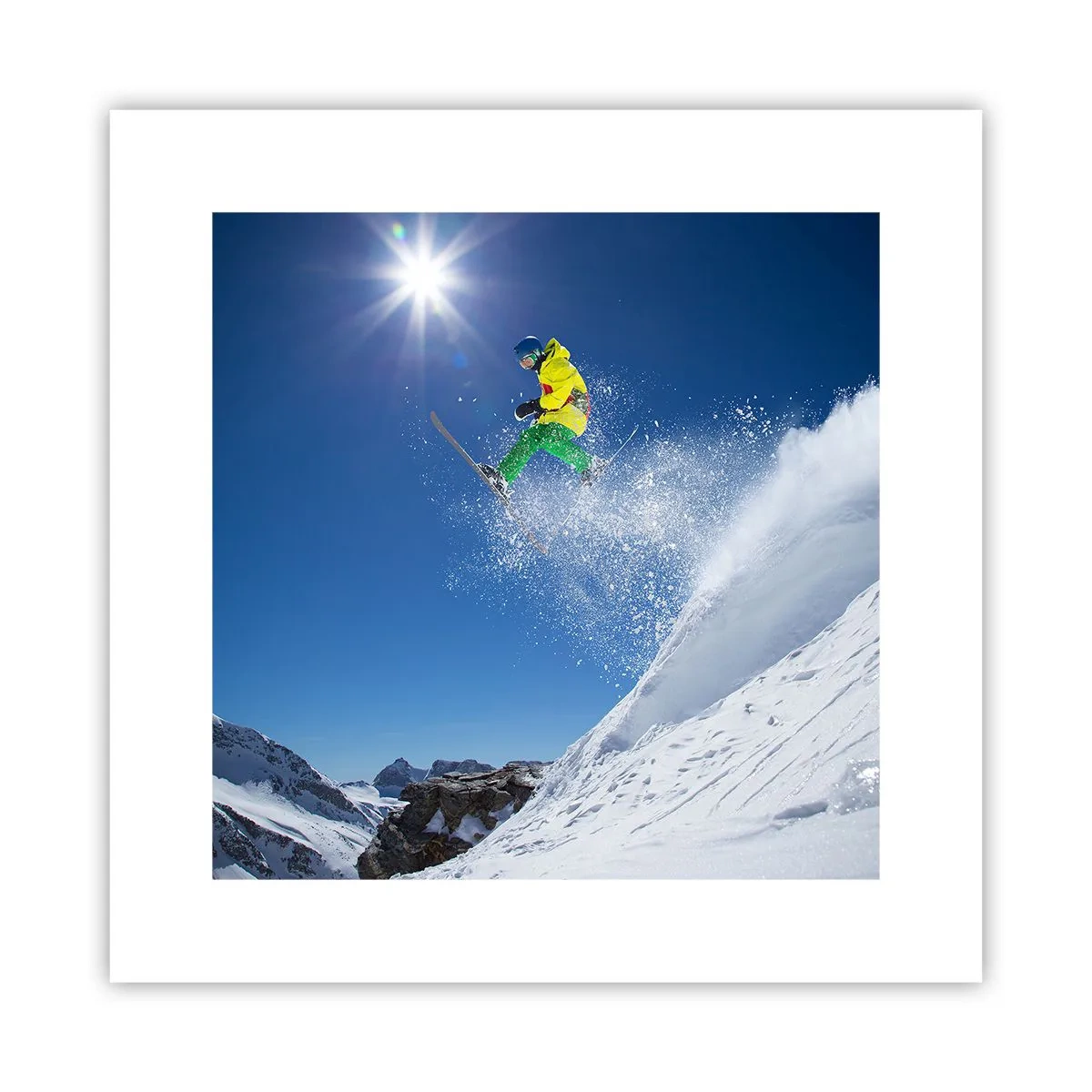 Affiche - Poster - Danse avec les montagnes - 30x30 cm