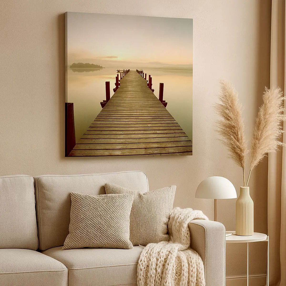 Impression sur toile - Image sur toile - L'aube, les premières lueurs, le jour  - 30x30 cm