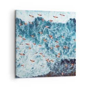 Impression sur toile - Image sur toile - Défilé du bord de mer - 60x60 cm