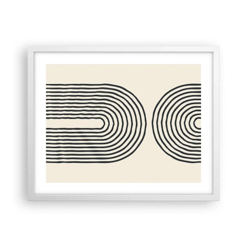 Affiche dans un cadre blanc - Poster - Dans un instant... - 50x40 cm