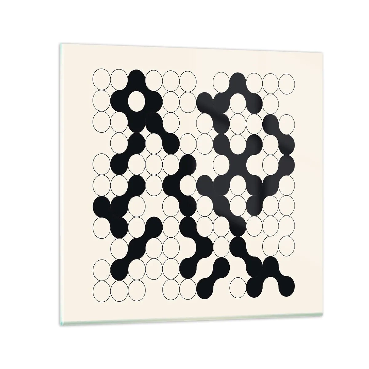 Impression sur verre - Image sur verre - Jeu chinois – variation - 40x40 cm