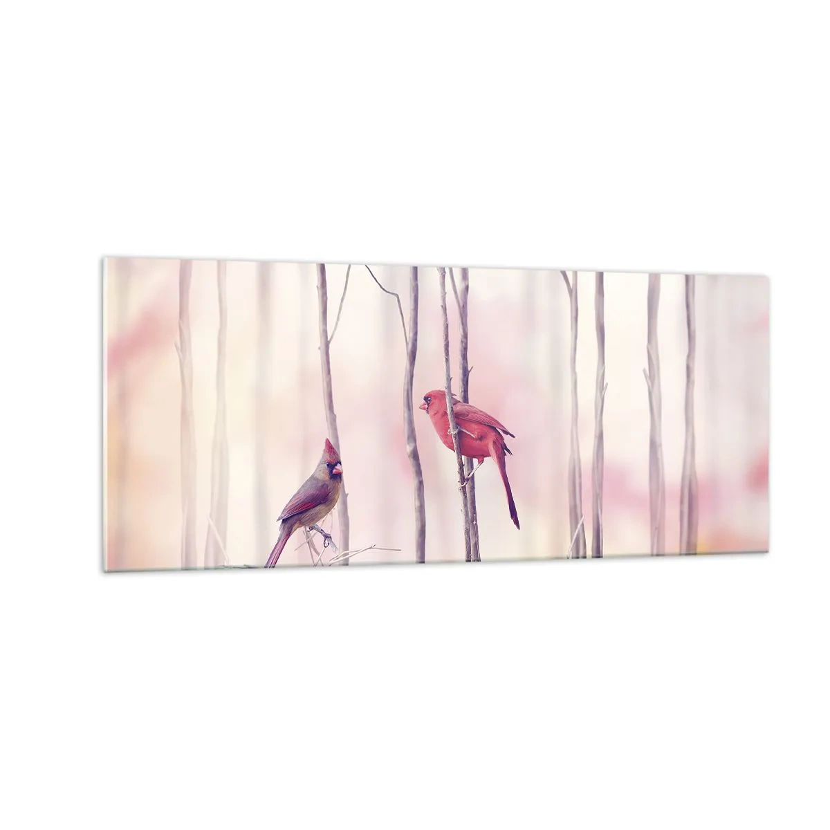 Impression sur verre - Image sur verre - Conte de la forêt rose - 100x40 cm